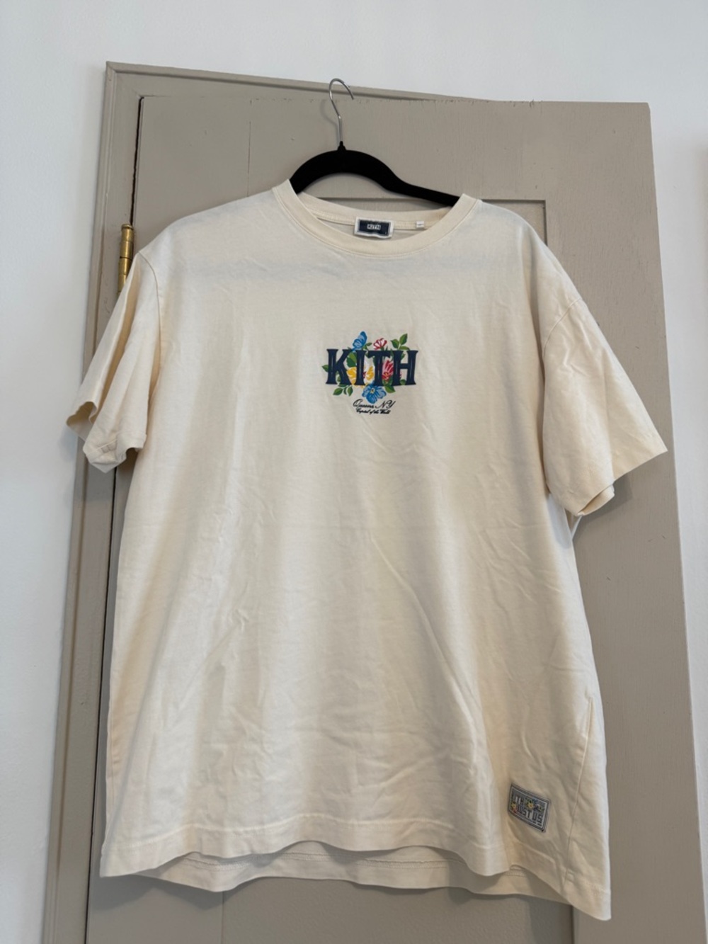 Kith Cream Logo Crewneck T-Shirt